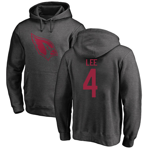 Arizona Cardinals Men Ash Andy Lee One Color NFL Football #4 Pullover Hoodie Sweatshirts->nfl t-shirts->Sports Accessory